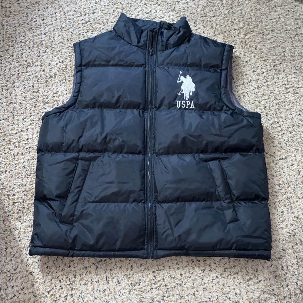 U.S. Polo Assn. Silver Puffer Vest